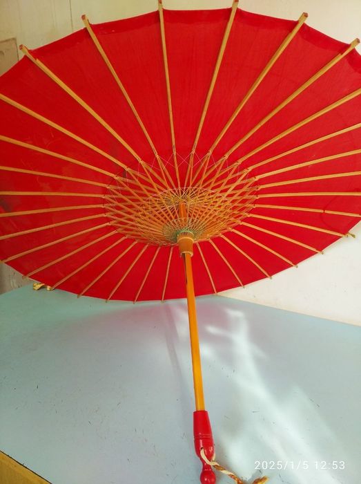 Зонтик шелковый, бамбуковый, японский