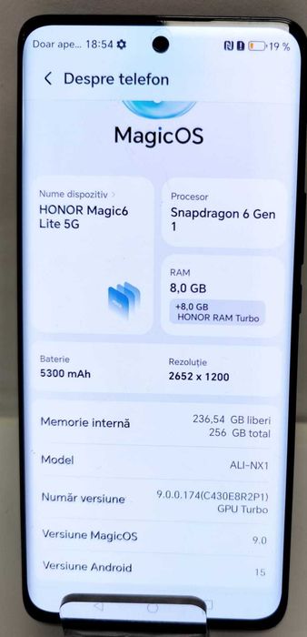 (AG 35)Telefon Honor Magic 6Lite 5G b.33750- 600Lei Garantie 2ani!