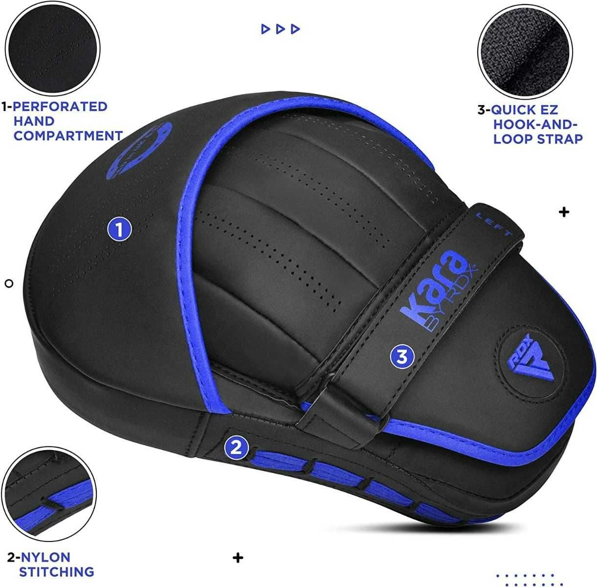 Лапи за Бокс RDX Kara Focus Pad Blue, Бокова Лапа, Бойни Спортове