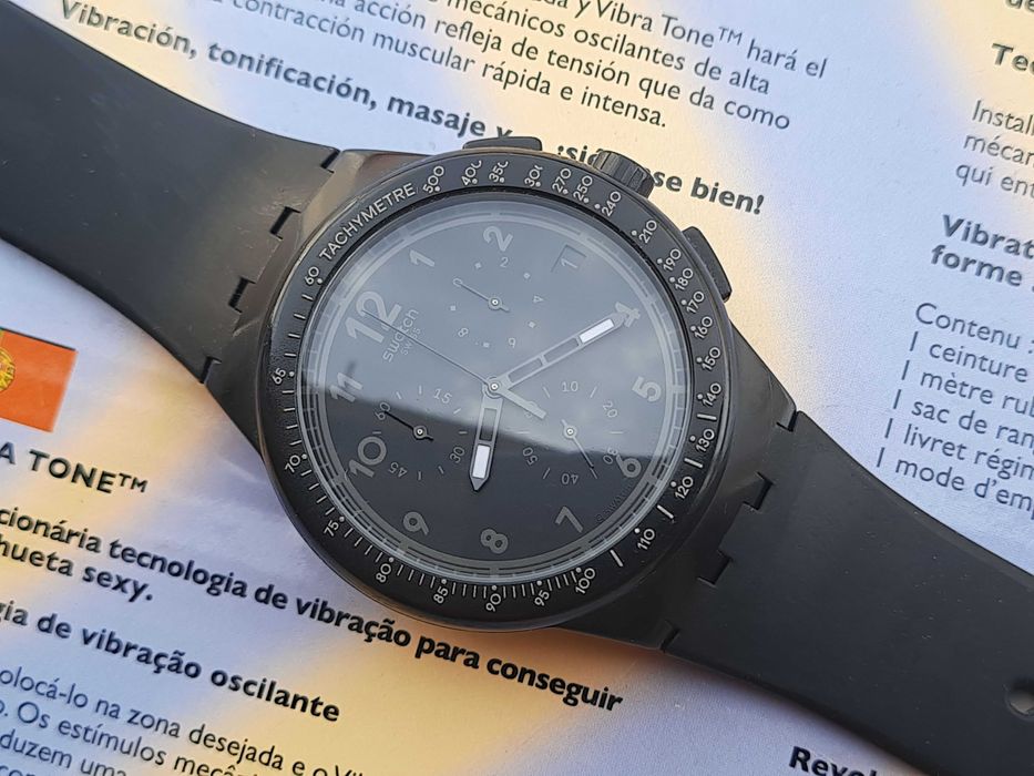 ceas Swatch All Black Cronograf