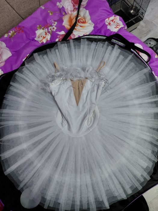 Tutu alb balet cu husă Sasha