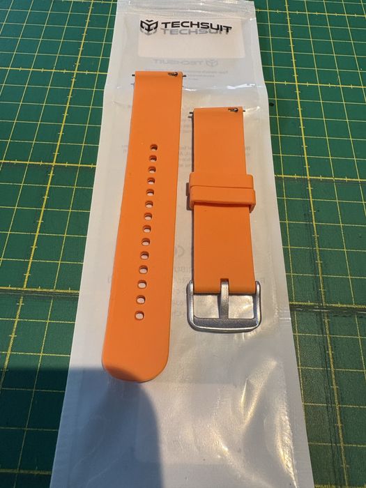 Curea Ceas Cauciuc Techsuit 20mm - Portocaliu