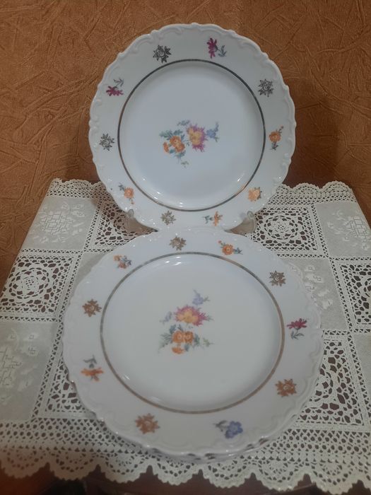 Старая KAHLA, красивые, десертные тарелочки (d-17,5см), б/у с незначит