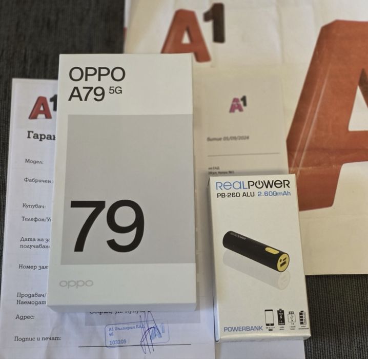 ЗАПЕЧАТАН 256GB Oppo A79 5G А1 Гаранция 2026 Mystery Black / Черен