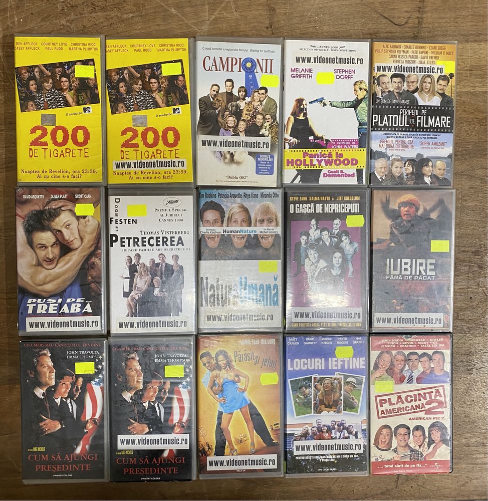 Casete video VHS, filme Comedie, subtitrare limba română BOX 8-9-10-17