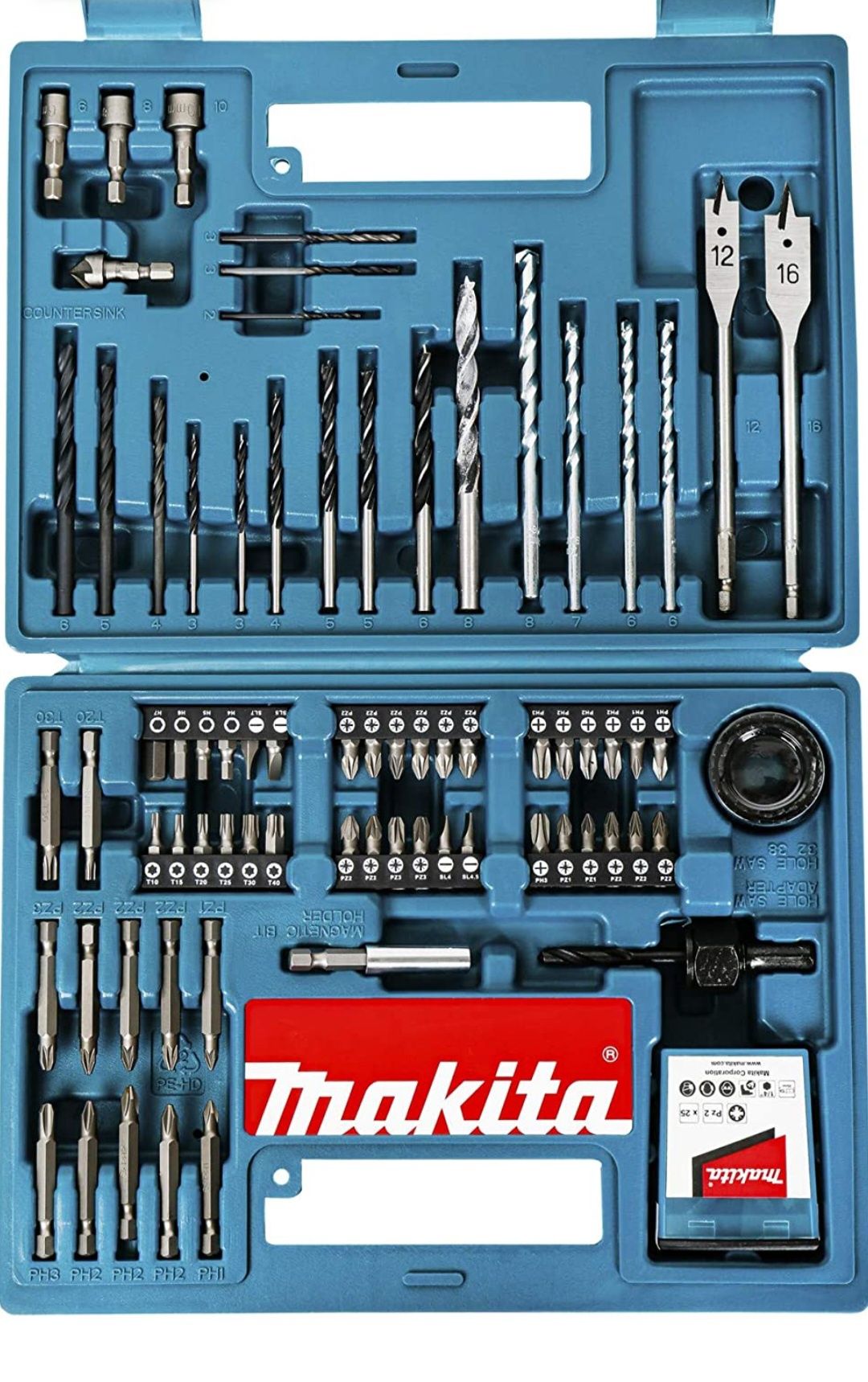 Makita B-53811 Комплект за бормашина и винтоверт 100 части