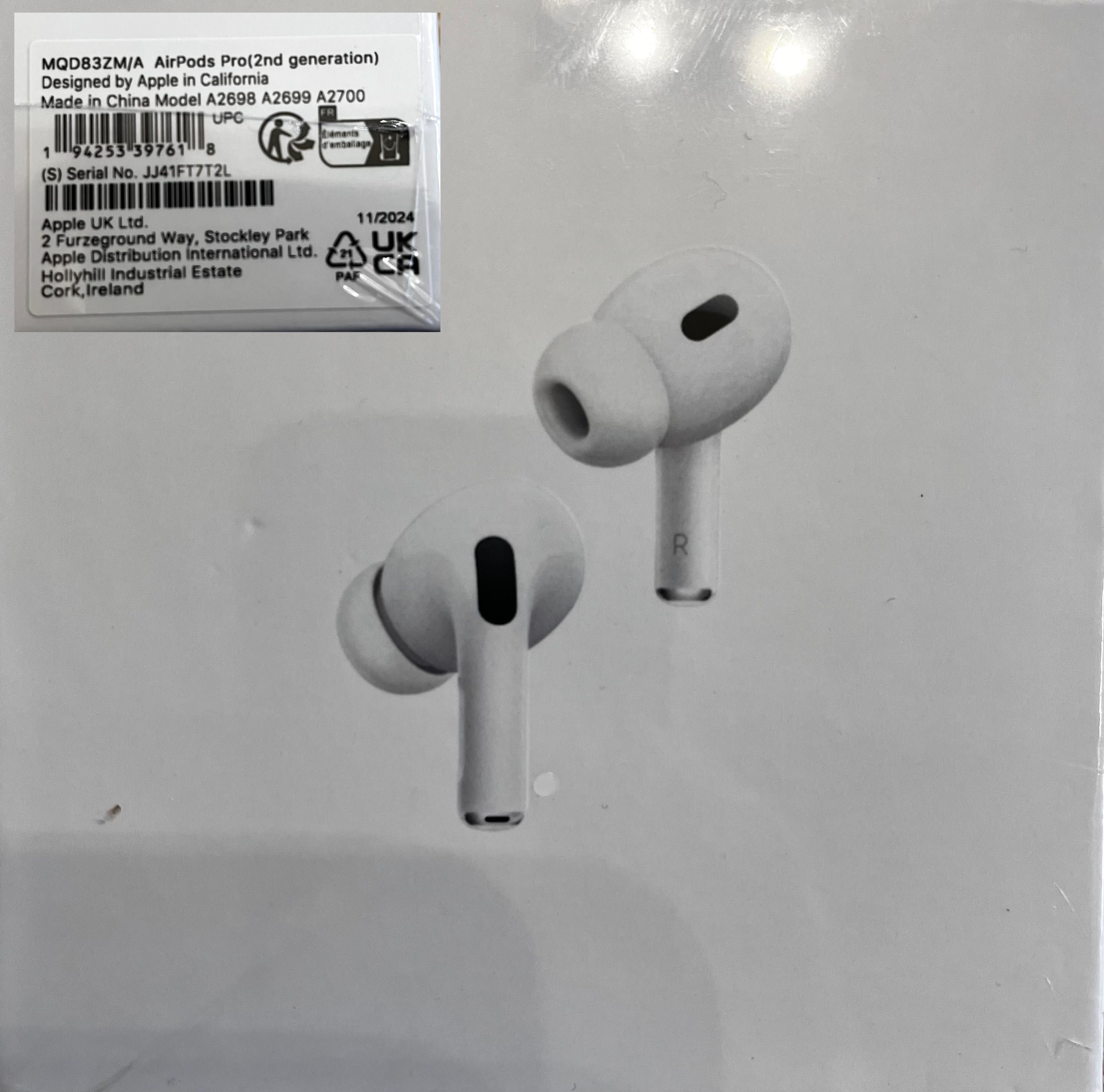  Apple AirPods Pro 2nd Gen -последен модел Запечатани MQD83ZM