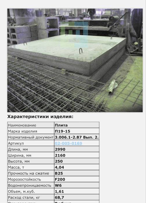 П19-15 плита 3000х2200х25