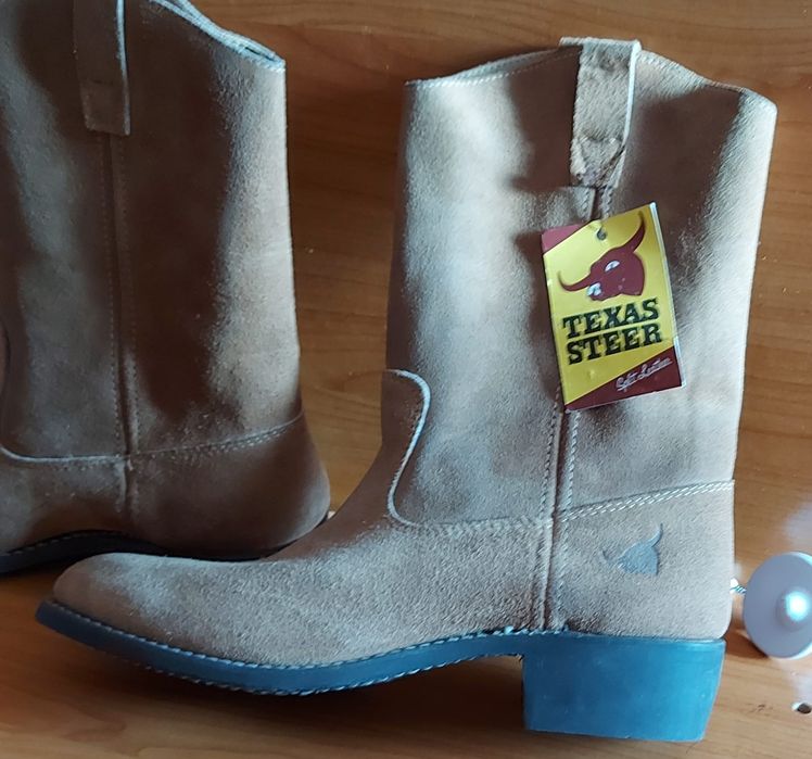 Cizme western cowboy piele naturală, nr 44 -45 naturală