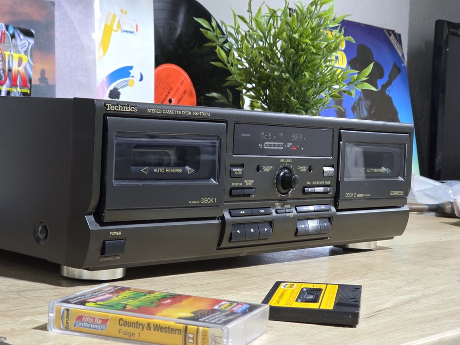 Dublu deck TECHNICS RS-TR373, hifi stereo retro casetofon
