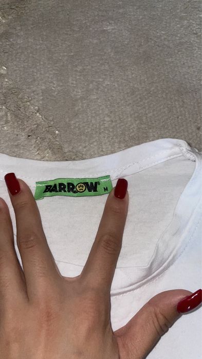 Тениска Barrow бяла с мече