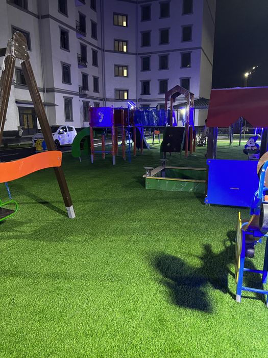 детский площадка, поля, ландшафт, стены,