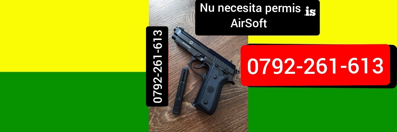 Airsoft pistol pentru airsoft care nu necesita permis de port ARM