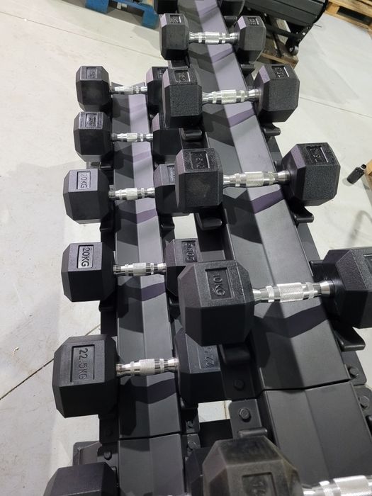Дъмбели хекс  шестограмни Дъмбели комплект 5-30kg set dumbells