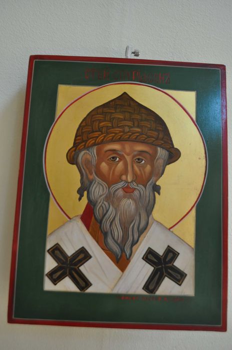 icoana pe lemn pictata traditional