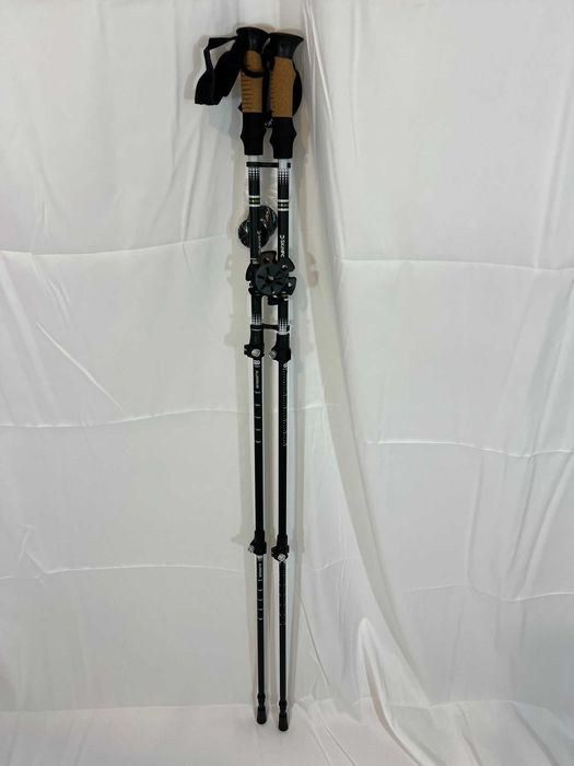 Bete schi ski trekking telescopice Skin Fox aluminiu 105-135cm green