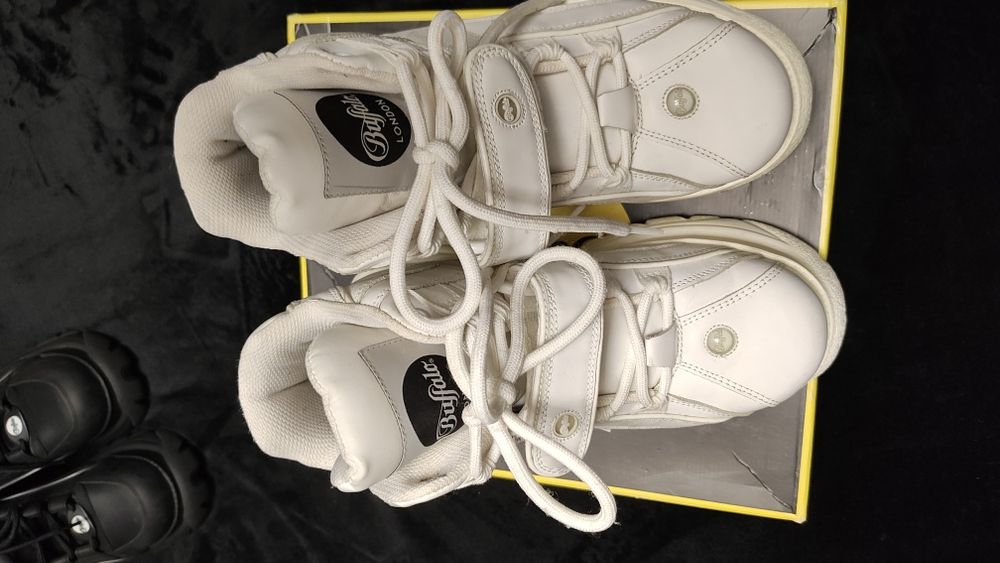 Bocanci Buffalo cu platforma, piele naturala - mar 39