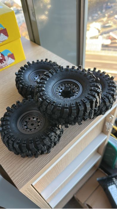 Set 4x Milky Soft rubber 1.9 wheel tires 118*45 mm car 1:10