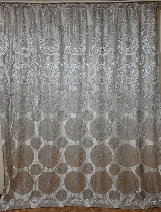 Шторы 4 метров с тюлью.