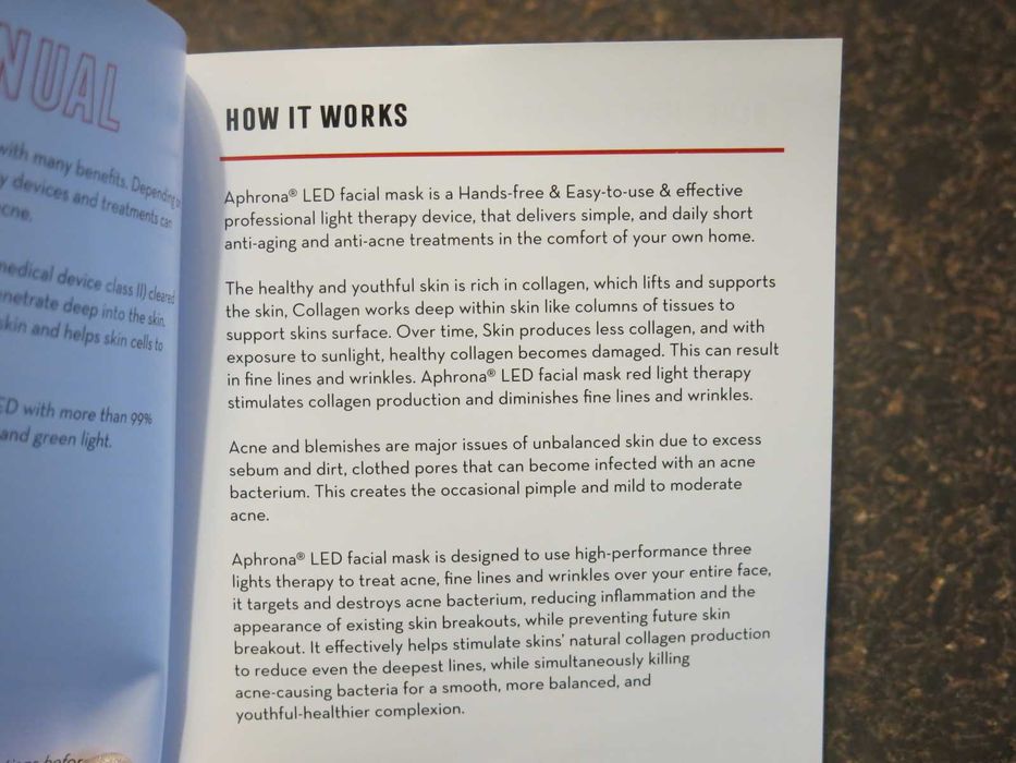 LED маска за лице Aphrona Beauty Moonlight LED Facial Treatment Mask