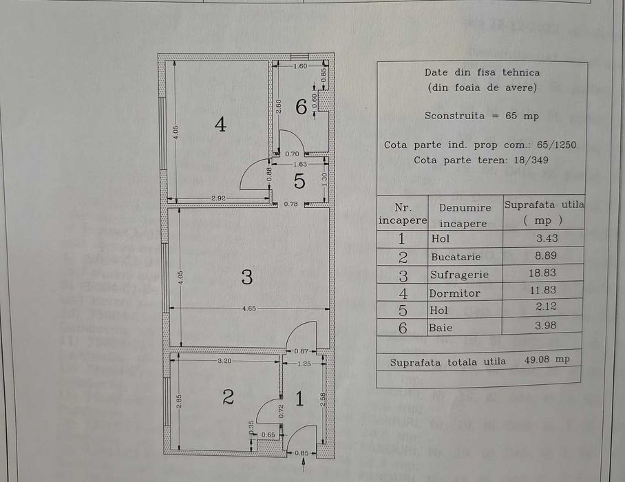 De vânzare apartament 2 camere zona centrala