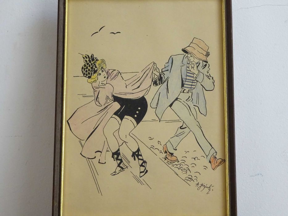 Tablou, Aurel Jiquidi – tehnica mixta