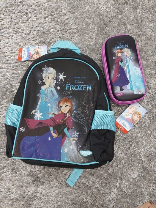 Ghiozdan + penar Frozen (Elsa si Ana)