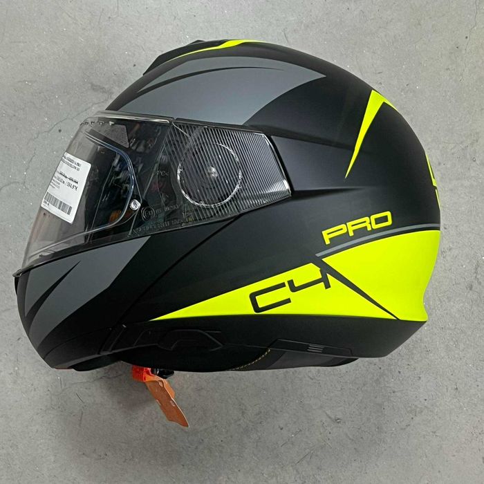 РАЗПРОДАЖБА Мото каска SCHUBERTH C4 PRO Merak Yellow/Grey - Код: 29846