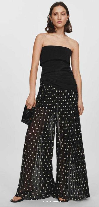 Брюки в горох Mango