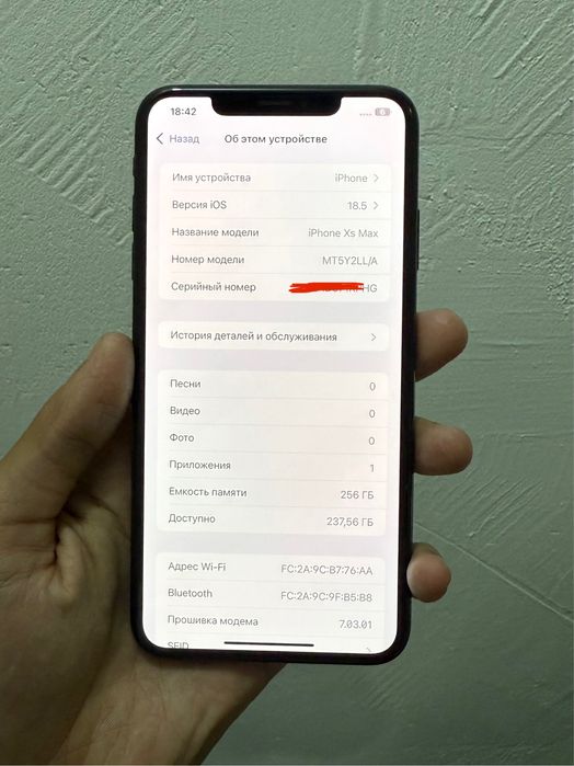 Iphone xs max 256 tali