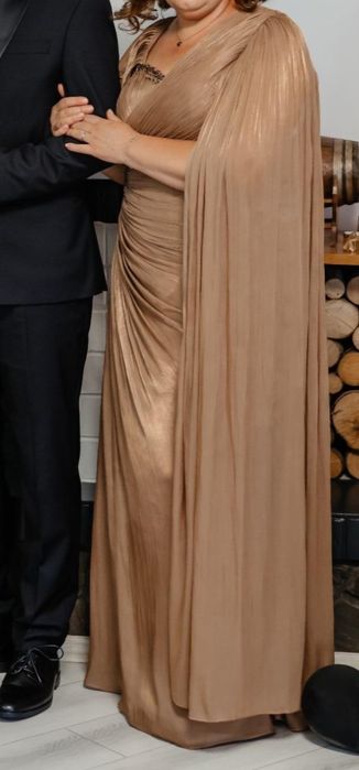 Rochie pentru evenimente auriu-bej