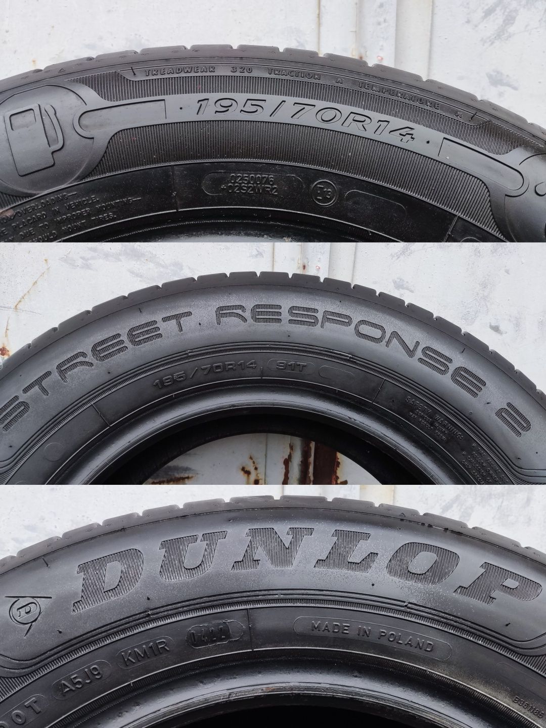 1бр. лятна гума 195/70/14 Dunlop Street Response 2, дот22
dot22
7.7mm