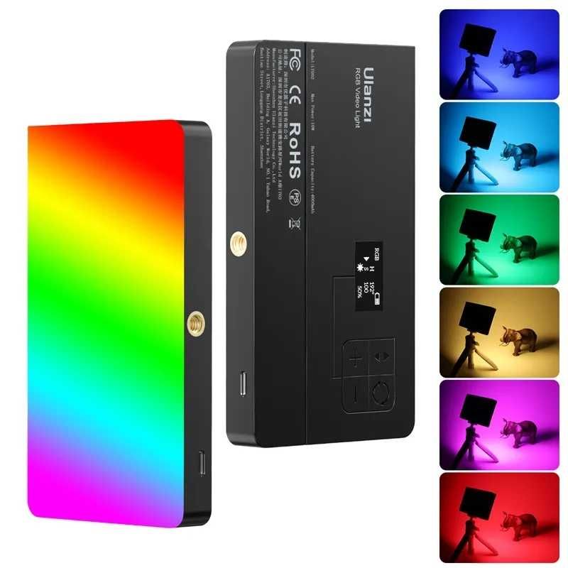 Портативный RGB видеосвет, светодиодная LED лампа для фото и видео