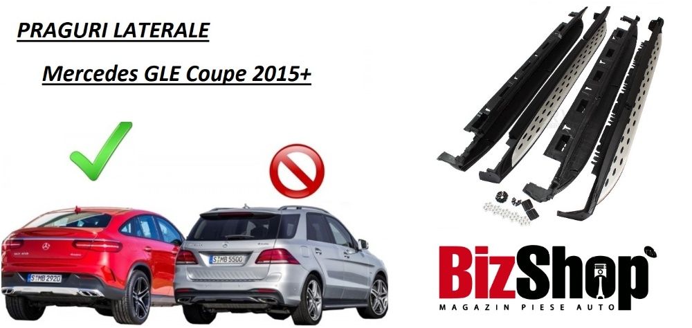 Praguri Laterale Aluminiu pentru MERCEDES Benz GLE Coupe C292 (2015+