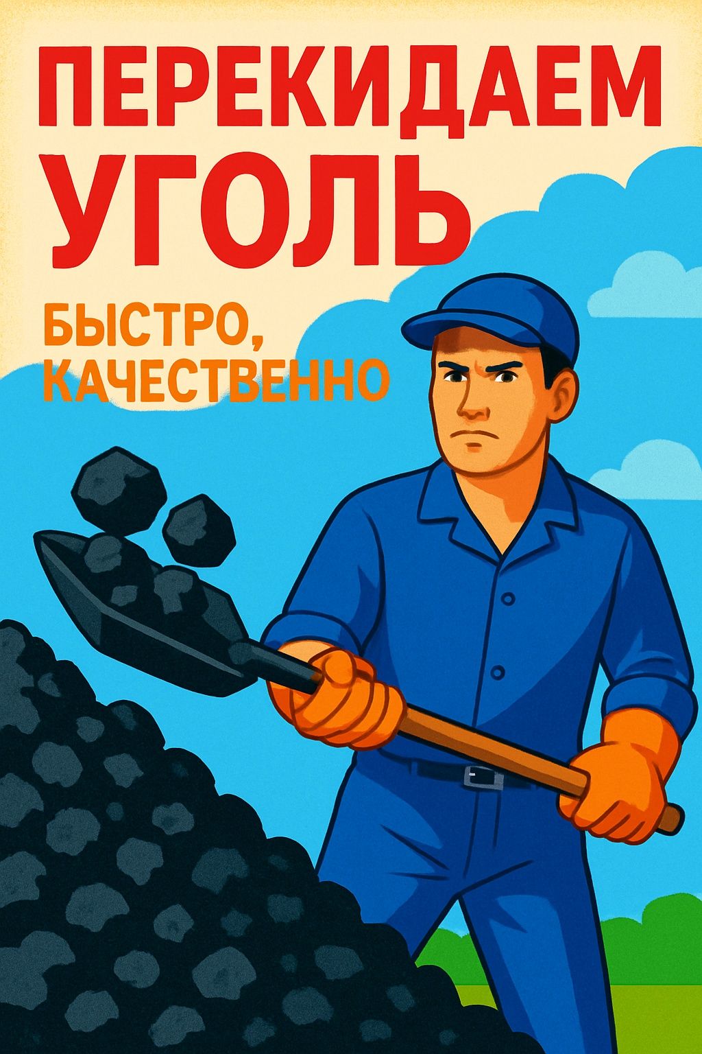 Перекидаем уголь.