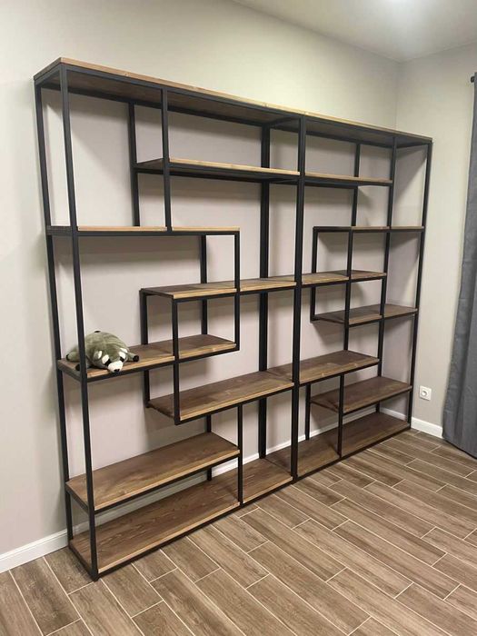 Стеллаж в стиле лофт на заказ, loft stelajlar