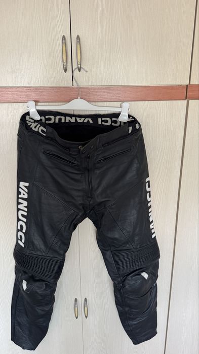 Pantaloni moto vanucci piele naturala touring motocicleta cu protectii