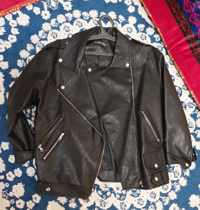 Кожанный новый пиджак