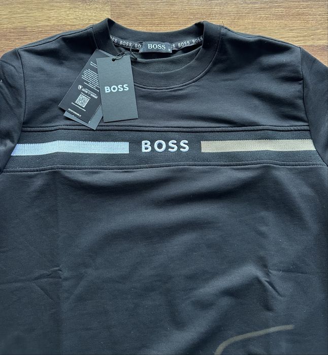 Мъжка,памучна,черна блуза Hugo BOSS