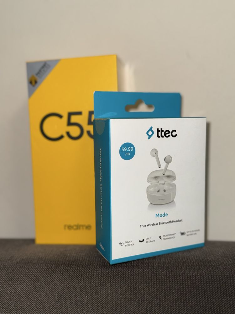 Смартфон Realme C55, Dual SIM, 128GB, 6GB RAM, 4G, Rainy Night