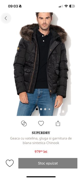 Vand geaca Superdry de iarna originala