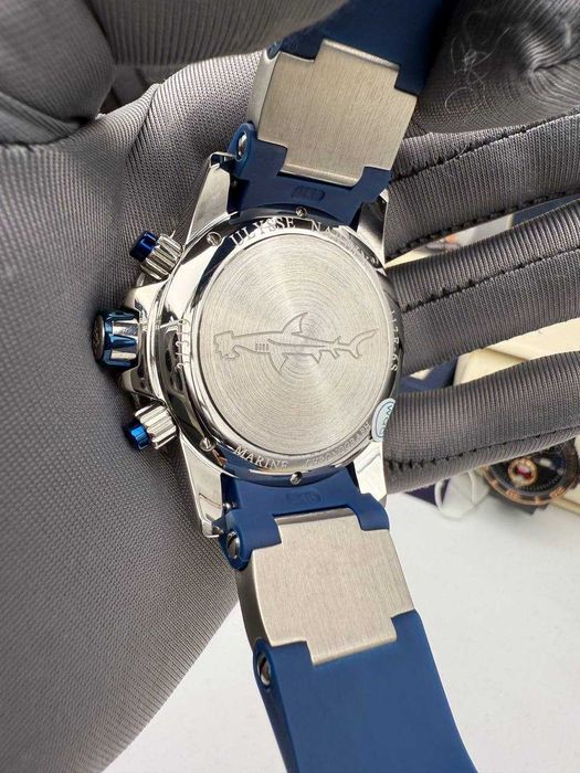 ulysse nardin marine silver blue