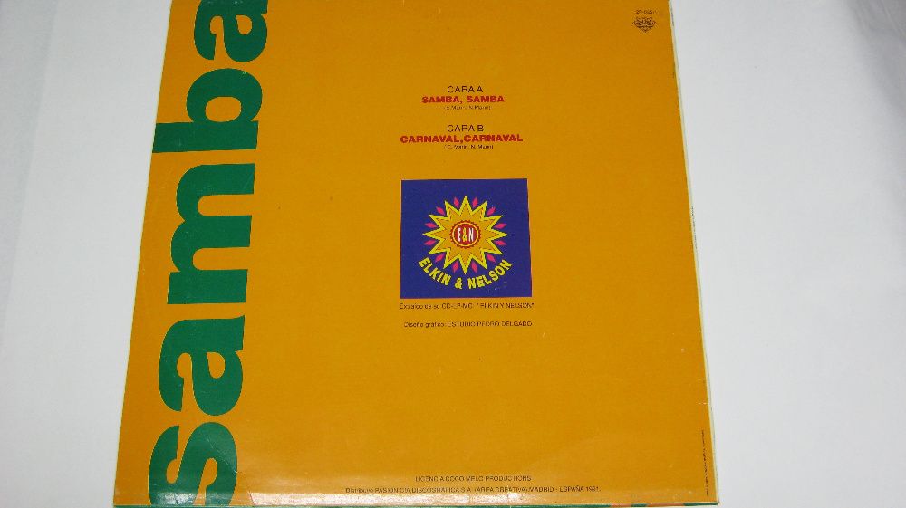 Disc vinil,Maxi,"Elkin&Nelson-Samba",remix, 1991.