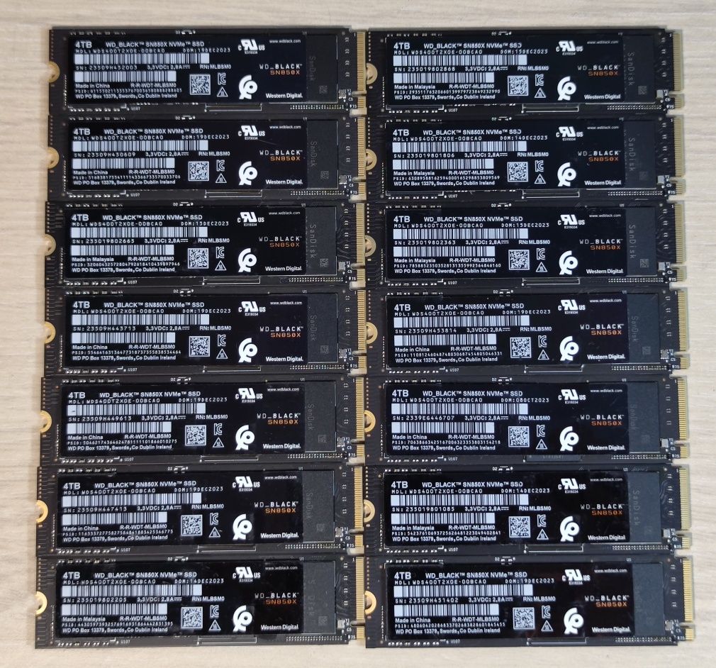 SSD 4TB Western Black SN850X, 7300mb/s