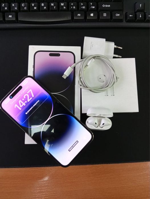 Айфон 14 про МАХ и AirPods жагдайлары оте керемет