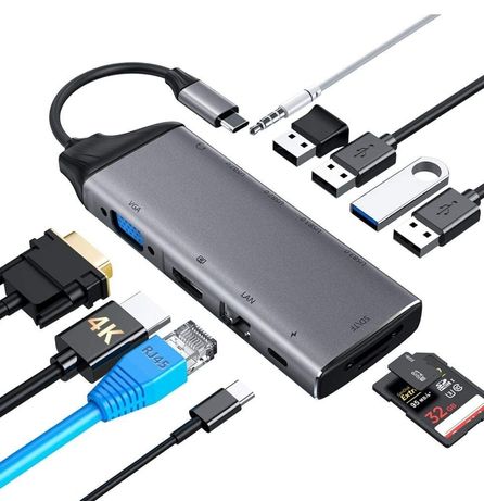 USB tip C Hub adaptor HDMI 4K Usb 3.0 SD/TF Card Reader Macbook Pro