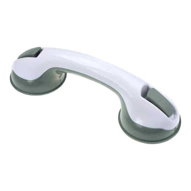 Set de 2 bucati Maner de Siguranta pentru baie, cu ventuze, alb/gri