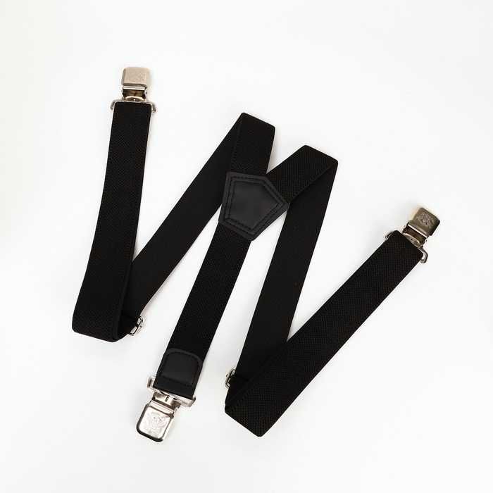 Черные широкие подтяжки