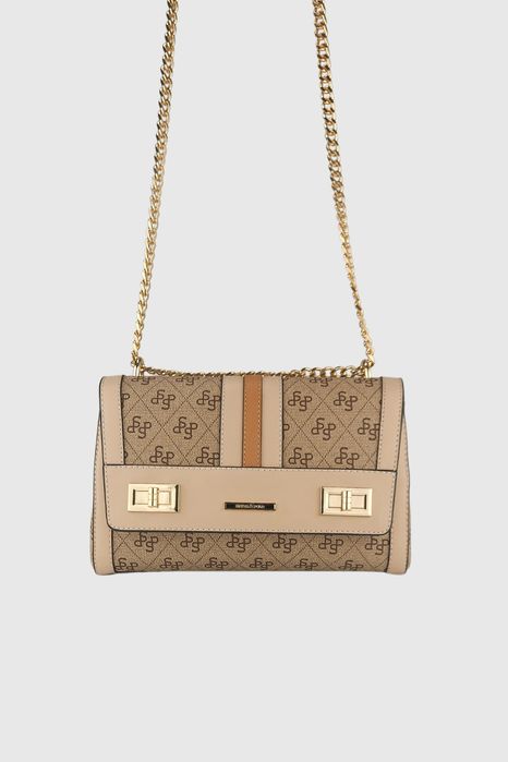 НОВО! ЛИКВИДАЦИЯ! Дамска чанта „Лора“ в бежово и кафяво