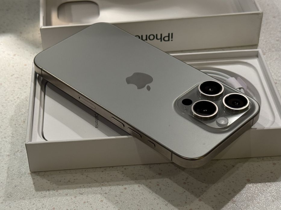 iPhone 15 Pro 512GB Natural Titanium – Отличен, 97% Батерия.